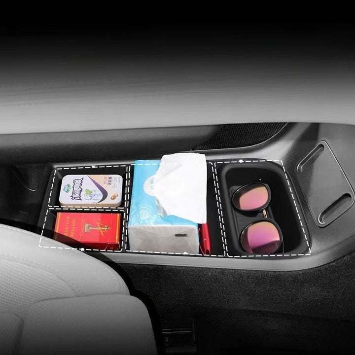 Center armrest storage box for polestar 4