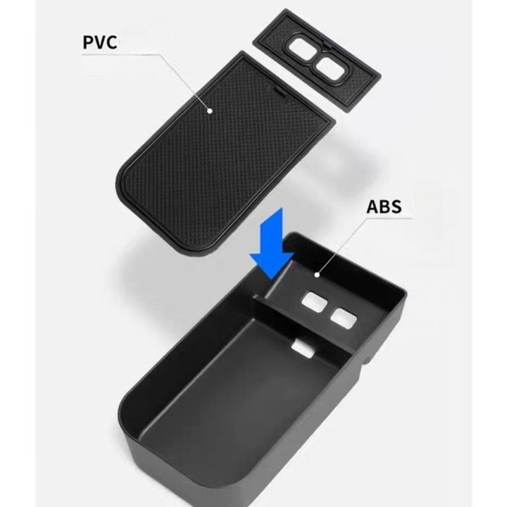 Center armrest storage box for polestar 4