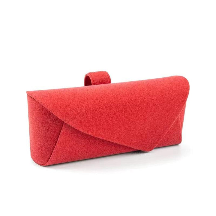 Suede and Leather Eyeglass Case